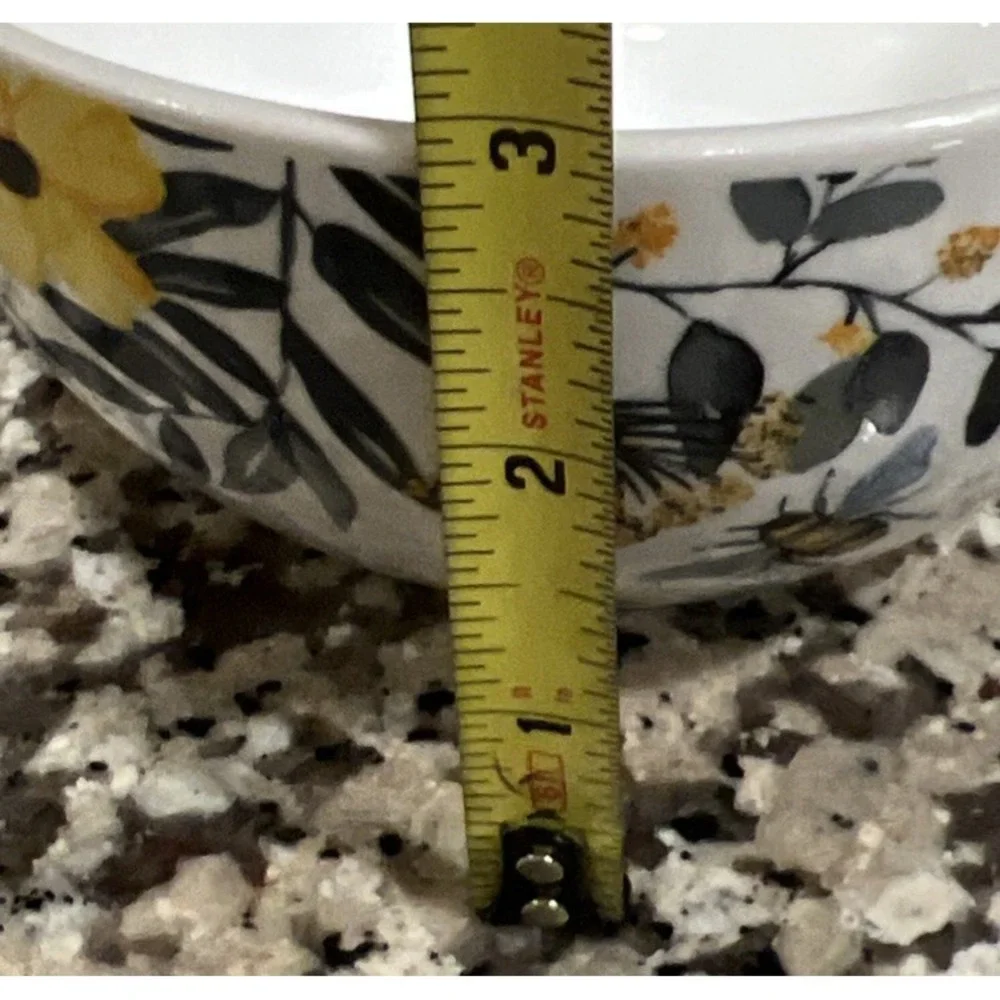 Set Of 4 ROYAL NORFOLK Spring‎ Bee Floral Soup Cereal Bowls 5.5